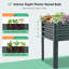 Lit de jardin surélevé galvanisé avec pieds Sharik, grande boîte à fleurs surélevée en métal avec trous de drainage-224607877