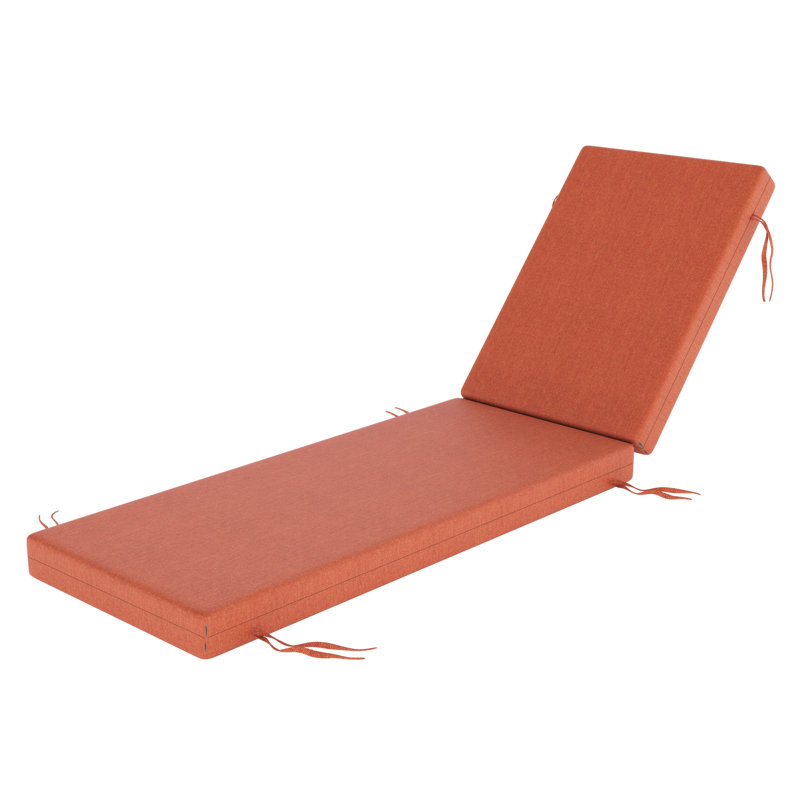 Lani Sunbrella Outdoor Chaise Lounge Cushion, 21" W x 78" D, Sunbrella Play Adobe
