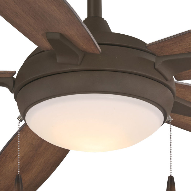 54" Lun Aire 5 - Blade LED Standard Ceiling Fan with Pull Chain and Light Kit Included, Oil Rubbed Bronze