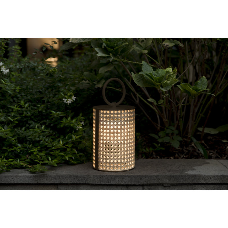 Clara Battery Operated Outdoor Floor Lamp, Bronze Lacquered, 13.28" H x 6.42" W x 6.42" D
