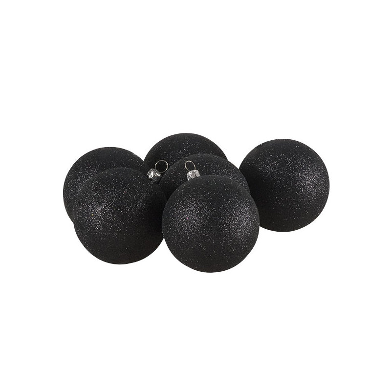 8cm Ball Ornament, Black