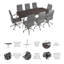 Ensemble de table de conférence en forme de bateau BBF-37607292