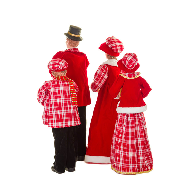 Red Jolly Caroler Family