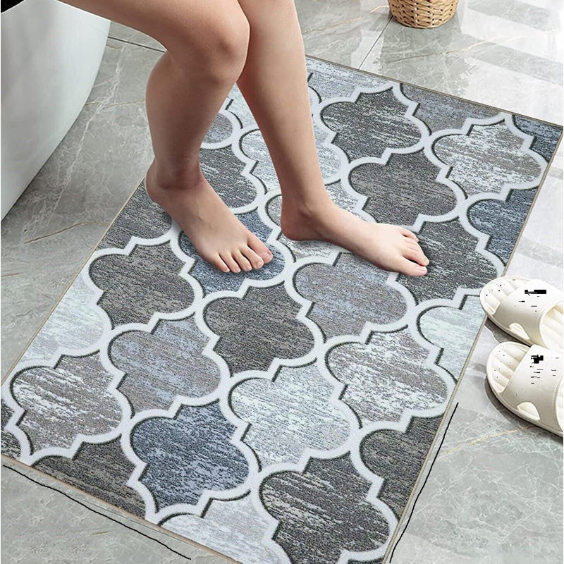 Adileigh Non-Slip Geometric Indoor Doormat, Rectangle 50 x 80cm
