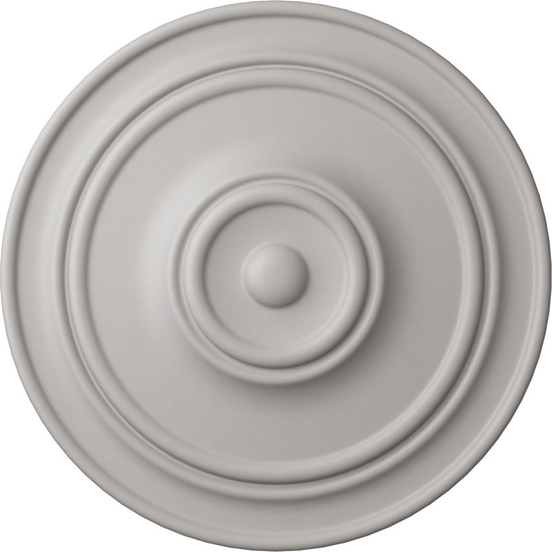 Médaillon de plafond classique Endurathane, diamètre extérieur 21 7/8 po x P 2 3/8 po (pour auvents jusqu'à 5 1/2 po), fini blanc ultra pur peint à la main