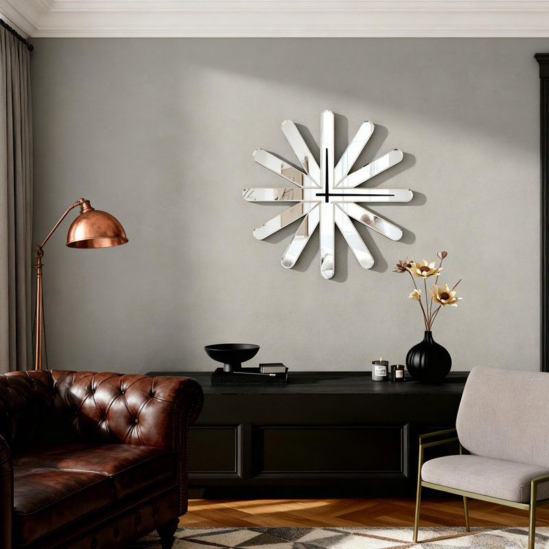 Jeni Mirrored Starburst Wall Clock