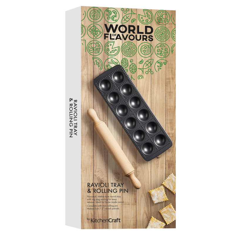 World of Flavours Italian 2 Piece Ravioli Maker Set