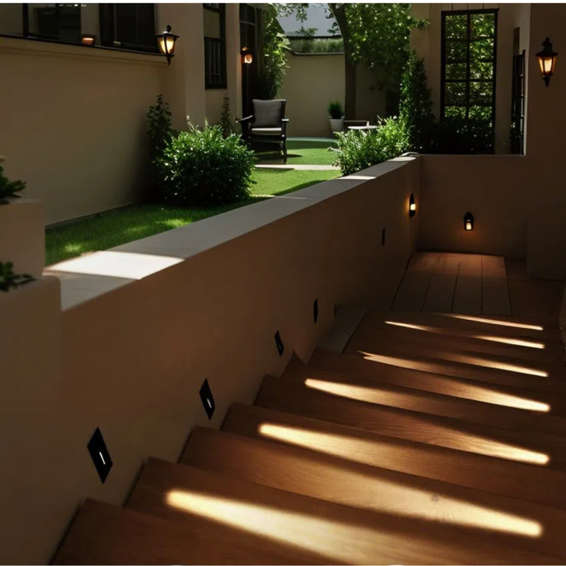 Led Vertical 5Cct Step Lights, Replaceable Magnetic Faceplat Indoor Stair Light, Dimmable, Black, Matte Black