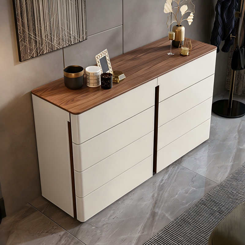 Armoire de rangement en cuir selle 55 tiroirs 55,12 po, 39.37" H x 55.12" W x 15.75" D