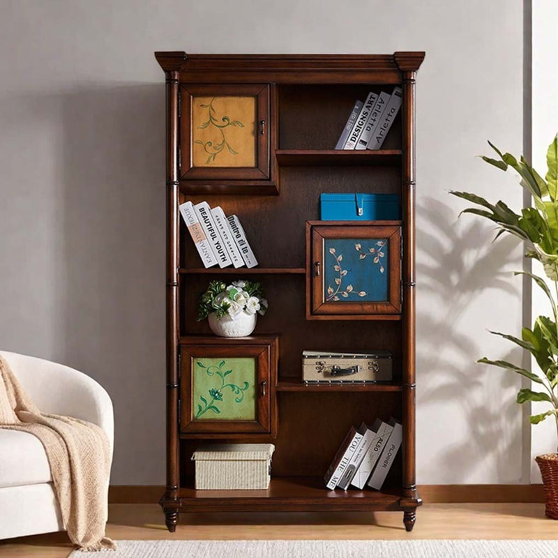 Painted solid wood bookcase
