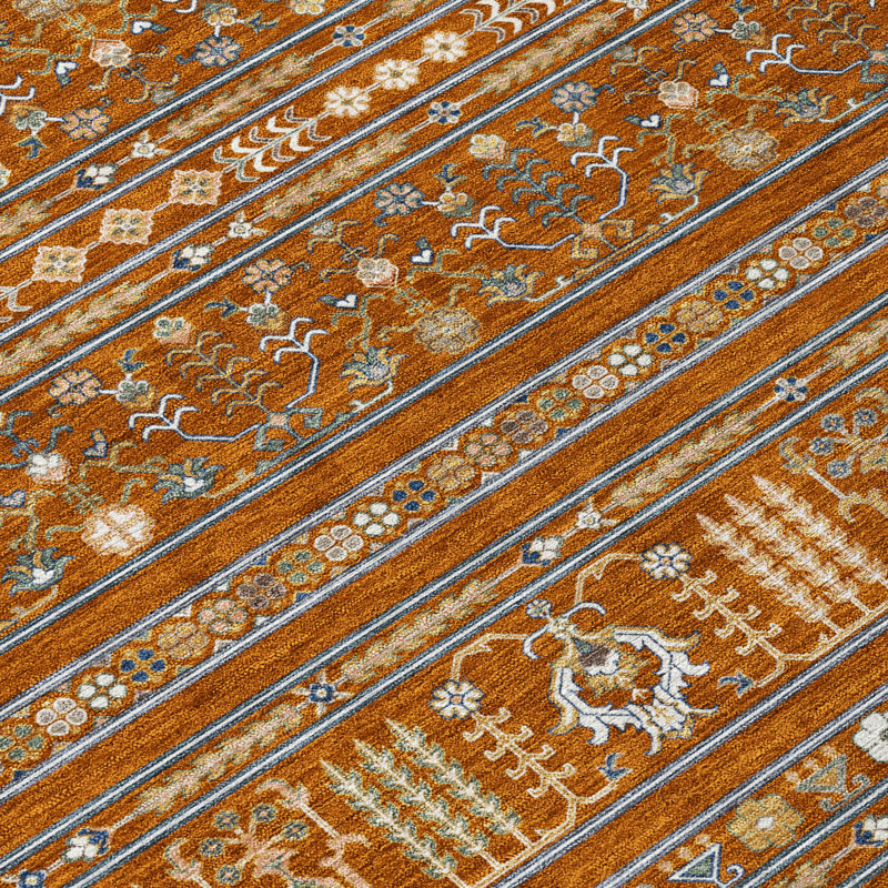 Machine Washable Indoor/Outdoor Boruta ACN2244 Navajo Rug, Rectangle 10' x 14'