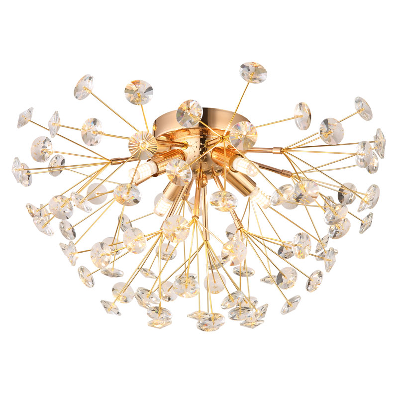 Ajiya Flush Mount, Gold colours