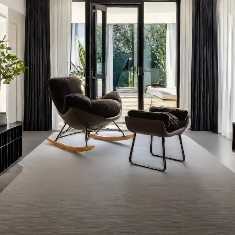 Chaise berçante de qualité pour les loisirs, Brun foncé