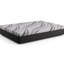 Lit simple en gel de 12 po de hauteur moyenne - confort à haute densité et sommeil frais avec revêtement en tissu performance à ressorts givrés et option de literie grise