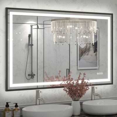 Molly Framelss or Framed LED Anti-Fog Tempered Glass Wall Bathroom Vanity Mirror - UL Certified