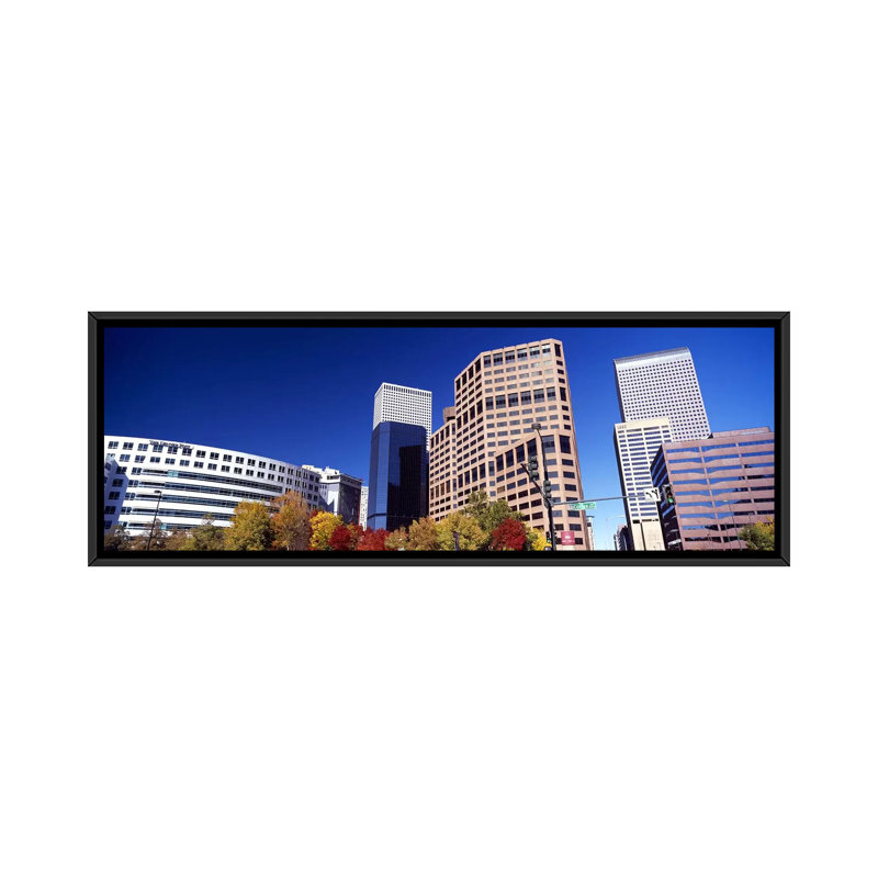 «Downtown Denver, Colorado 2011», reproduction de photo sur toile, H 24 po x l 72 po x P 1,5 po, Toile avec cadre noir