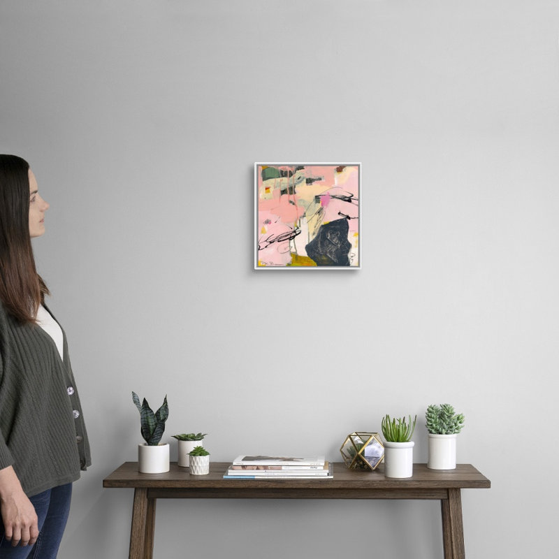 Reproduction d’art sur toile, "Sylvan Zephyr no. 4" par Pamela K., Toile blanche encadrée, H 14 po x l 14 po x P 1,75 po