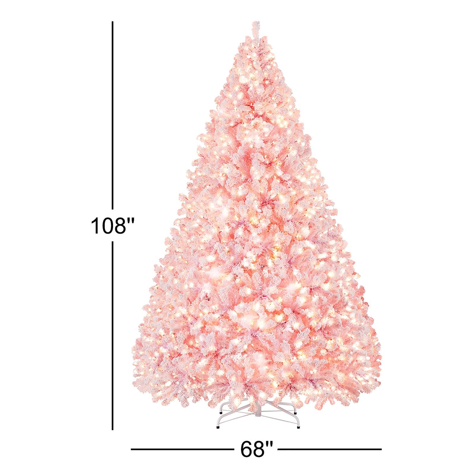 Frosted Pre-Lit Fir Christmas Tree, 9'