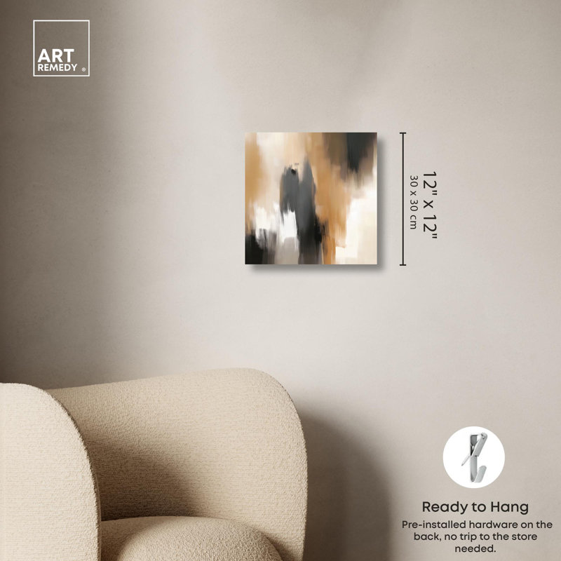 Art Remedy Boho Abstracts Canvas, Wrapped Canvas, 12" H x 12" W