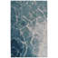 Tapis bleu en laine touffeté à la main Tasley-696693380