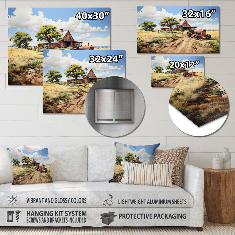 Barns Rustic Charm, H 16 po x l 32 po x P 1 po