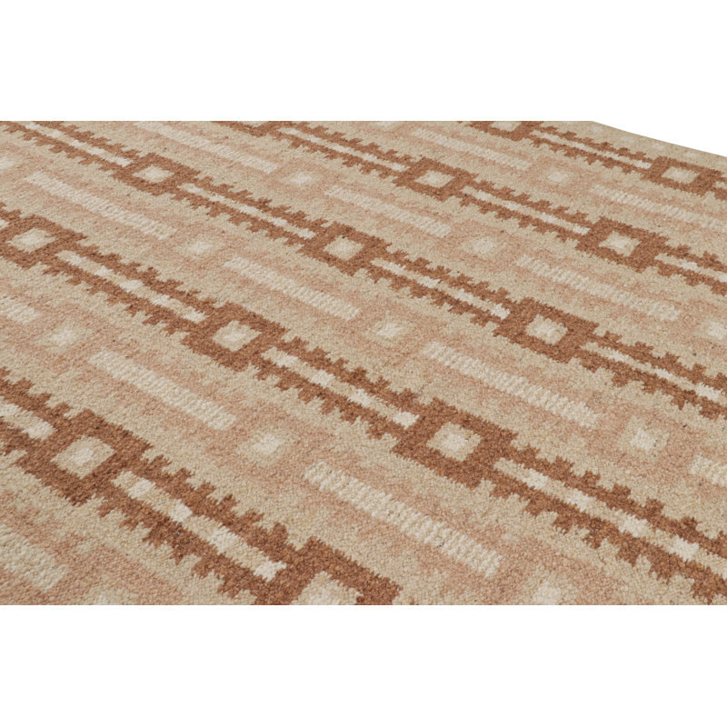 Scandinavian Wool Geometric Area Rug, Runner 2'6" x 8'