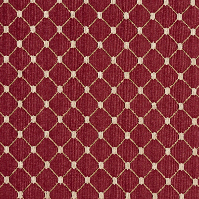 Tissu à losanges Elizabethgrace, Rouge