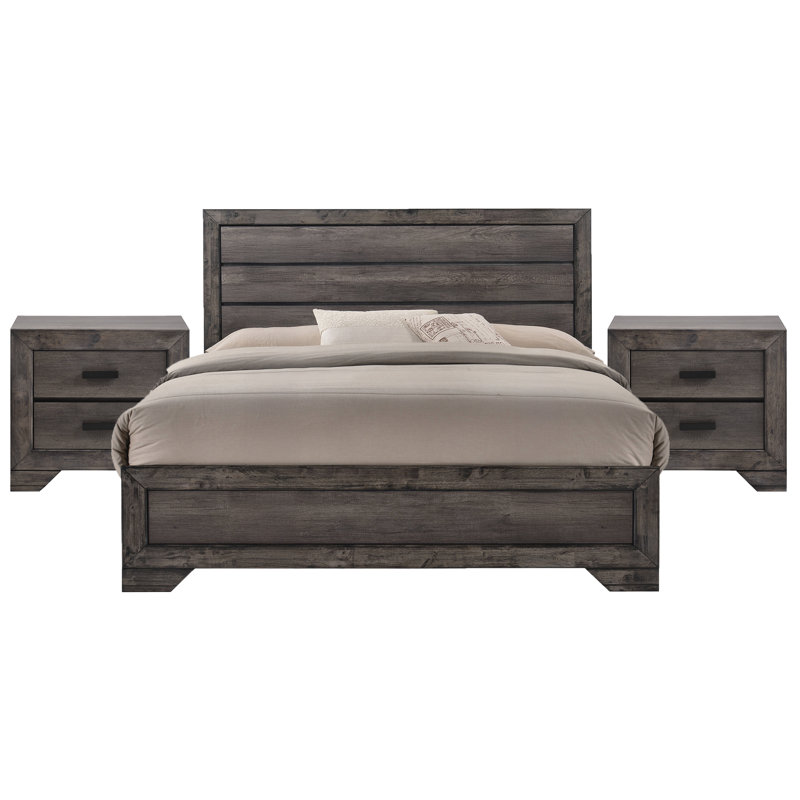 Burmeister King 3PC Bedroom Set, 3 Pcs: Bed, 2 Nightstands, King
