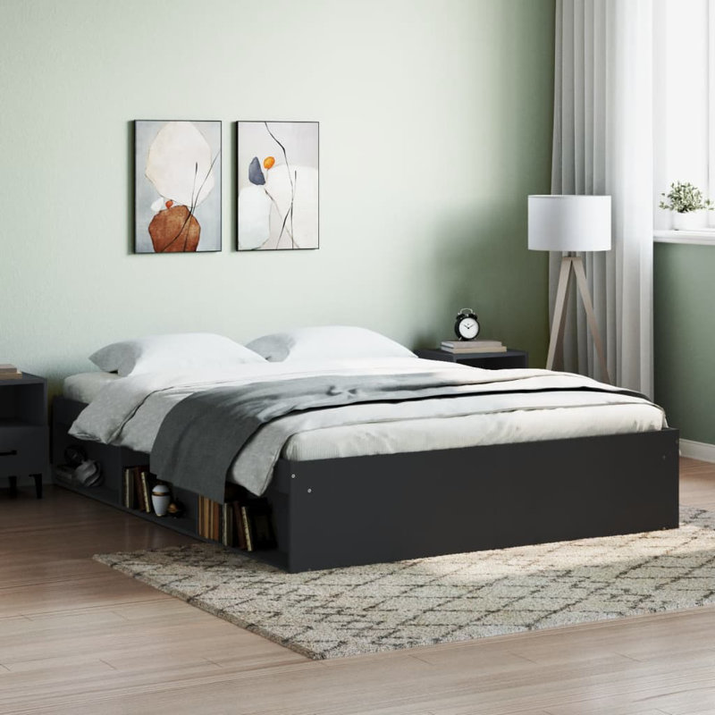 Afriani Storage Bed, Sonoma Oak, European Kingsize (160 x 200cm)