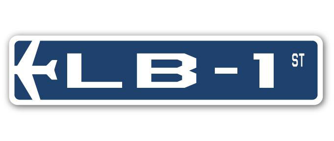 Plaque de rue Barbee LB-1 Air Force, H 7 po x l 30 po x P 1 po