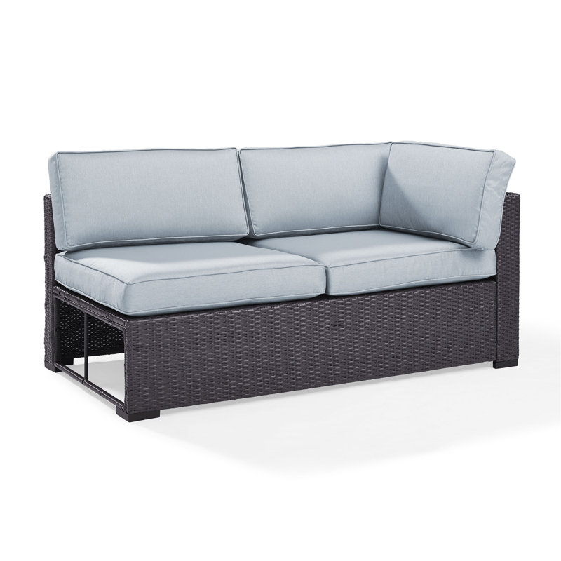 Arbedella 62.25'' Wide Metal Loveseat with Cushions, Mist
