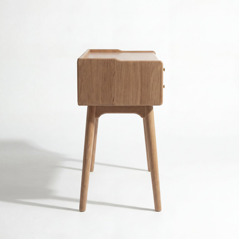 31.5"W Solid Ash Makeup Vanity with Drawers, No, 31.5"W, Natural Ash
