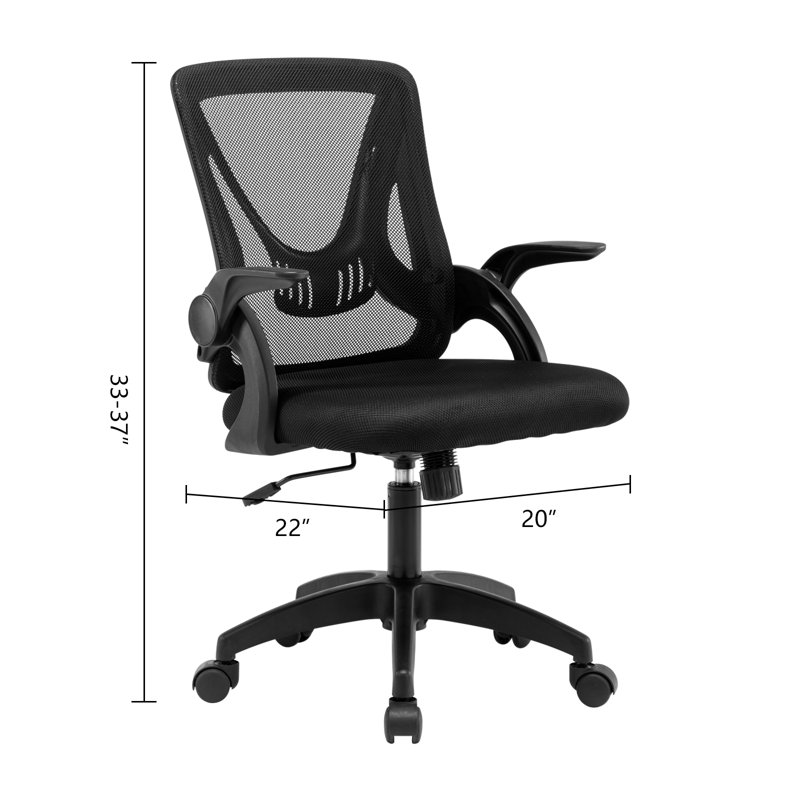 Chaise de travail Mirtil, Noir, Noir