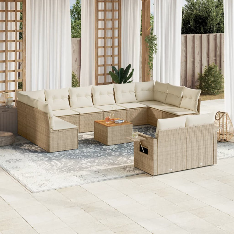 Ensemble de canapé de jardin Vidaxl beige