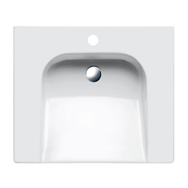 Catalano Verso 23.62'' White Fireclay Rectangular Bathroom Sink, Single