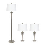 27'' Floor Lamp Floor & Table Lamp Set
