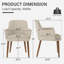 Chaise d'appoint rembourrée en bois massif avec accoudoirs-509341758