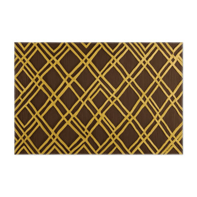 Trellis Brown Indoor and Outdoor Area Rug