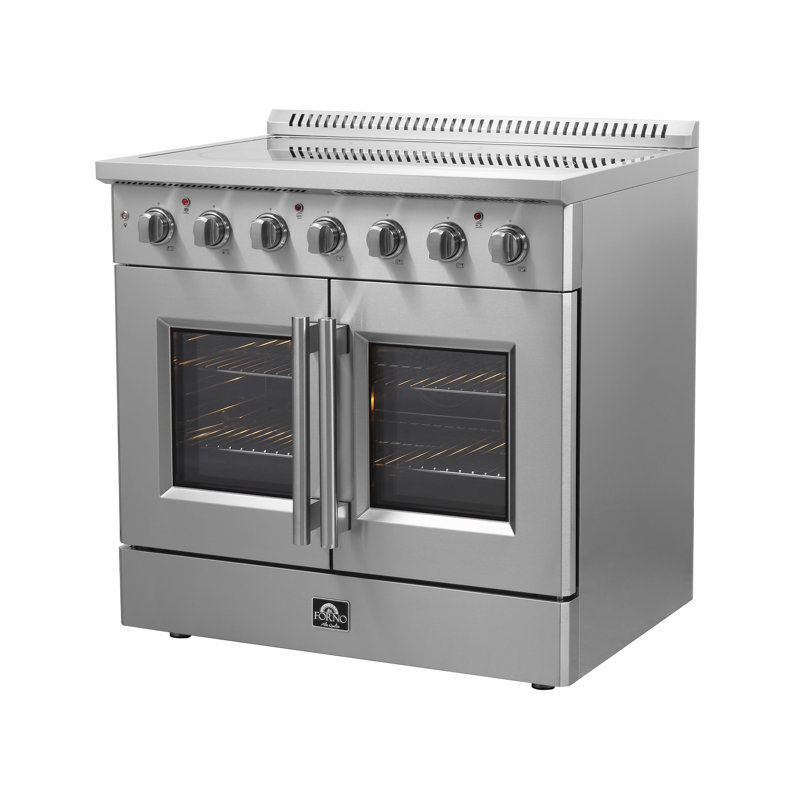 Galiano 36-inch French Door Electric Range All Stainless Steel, 5 Elements, 5.36 cu.ft., Stainless Steel