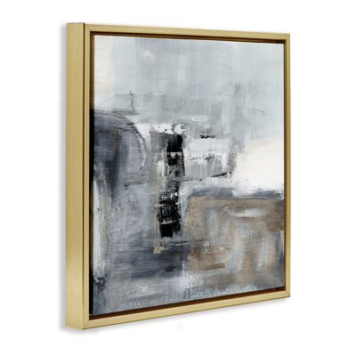 Cadre flottant d'abstraction monochrome Still Waters, design par Susan Jill