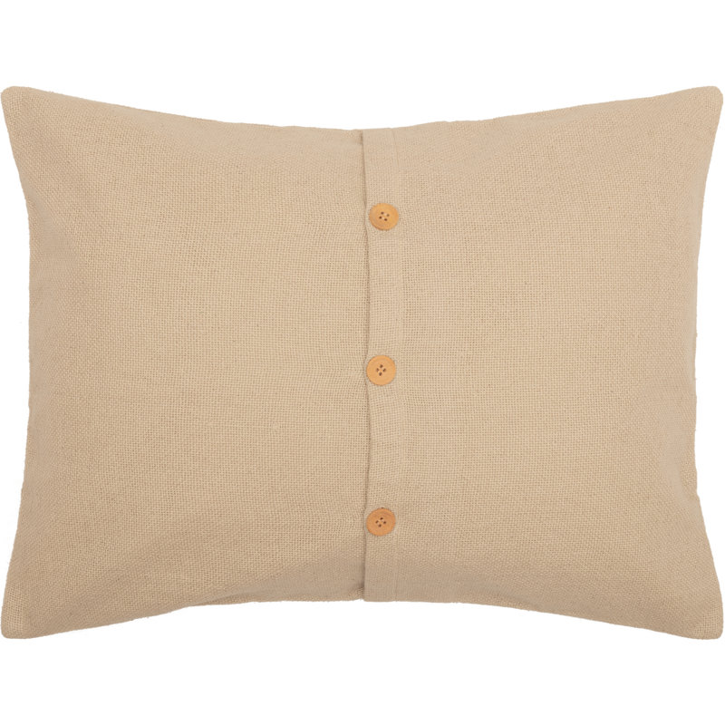 Vintage Tan Cotton Burlap Standard Pillow Sham