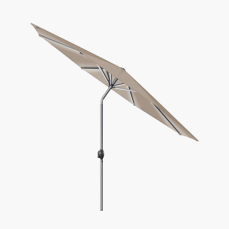 Cerena 300cm Lighted Market Parasol, Beige