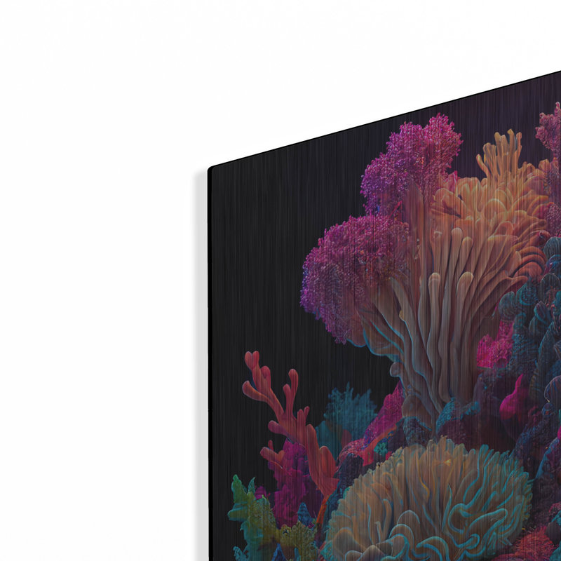 «Colorful Corals», art mural en métal, H 12 po x l 16 po