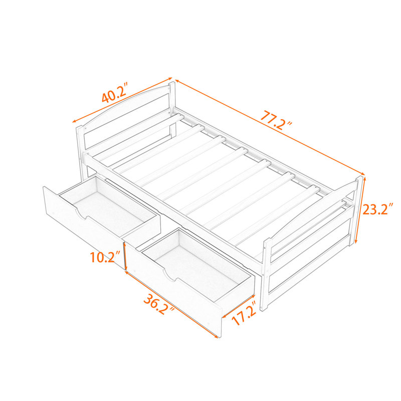 Danialle Twin Storage Platform Bed, Espresso