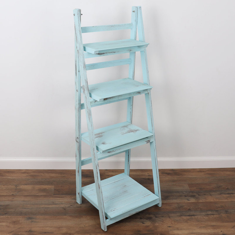16'' W Manufactured Wood Shelving Unit, Turquoise