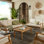 Solena Teak Outdoor Sofa Set - 5 Pieces