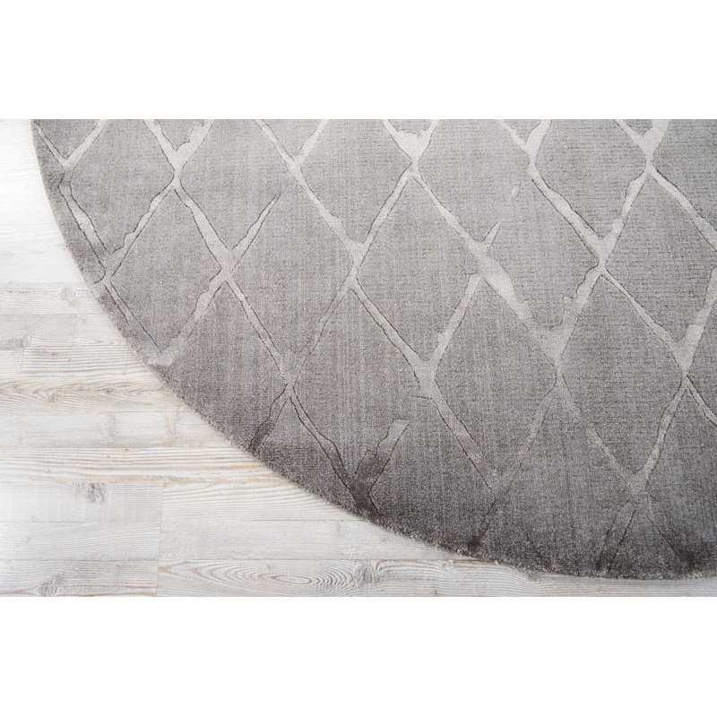 Baronets Viscose Geometric Indoor Rug, Round 8' x 8'