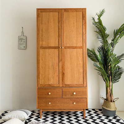 Simple Double Door Drawer Storage Armoire