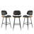 26" Counter Height Faux Leather and Walnut Wood Bar Stool-1901890844
