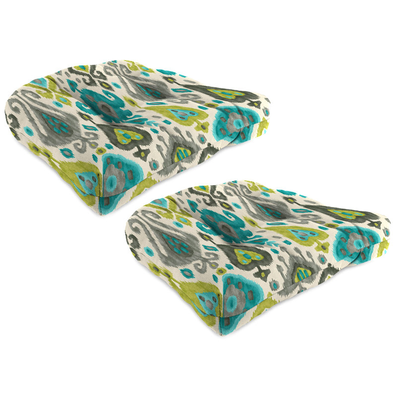 19" x 19" Outdoor Wicker Seat Cushion, Multi-Colored